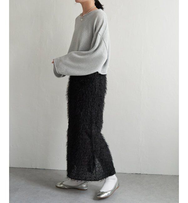 VENCE share style「ラメリリーヤーンショートトップス」|ニット・セーター|