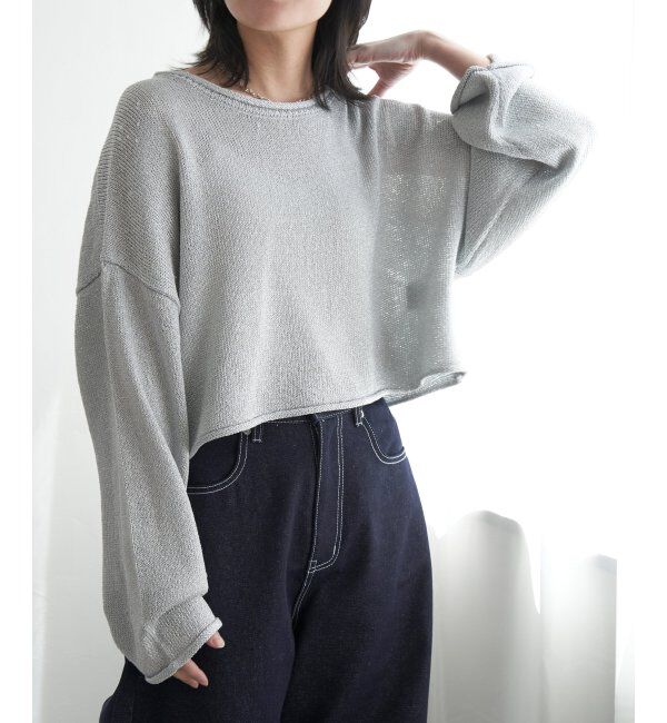 VENCE share style「ラメリリーヤーンショートトップス」|ニット・セーター|