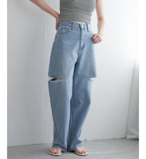 VENCE share style「ダメージデニム」|デニム|