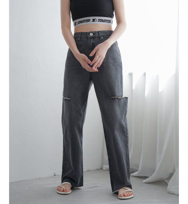 VENCE share style「ダメージデニム」|デニム|