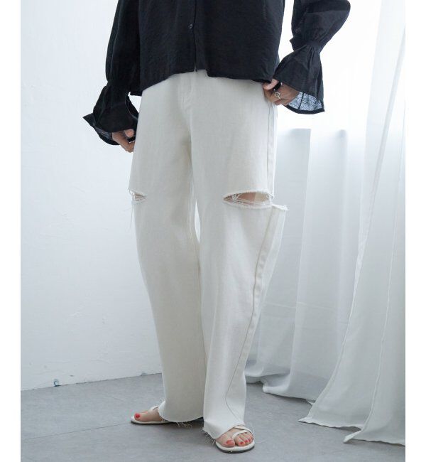 VENCE share style「ダメージデニム」|デニム|