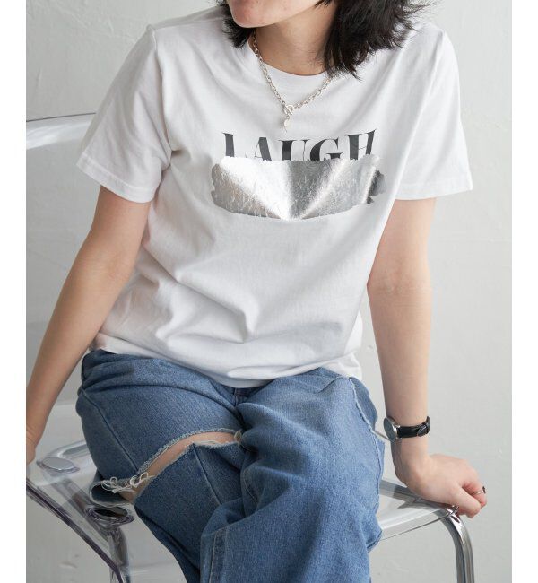 VENCE share style「ロゴ箔プリントコンパクトTシャツ」|Tシャツ・カットソー|