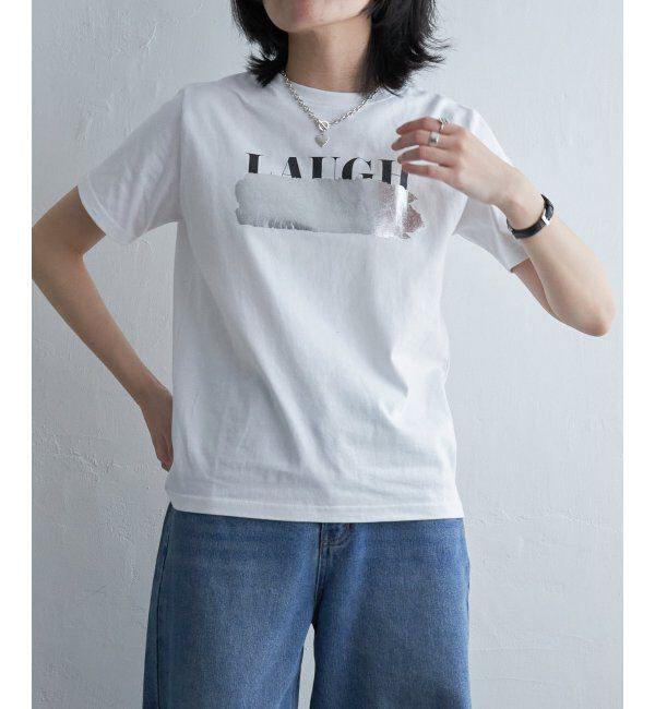 VENCE share style「ロゴ箔プリントコンパクトTシャツ」|Tシャツ・カットソー|