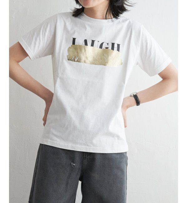VENCE share style「ロゴ箔プリントコンパクトTシャツ」|Tシャツ・カットソー|