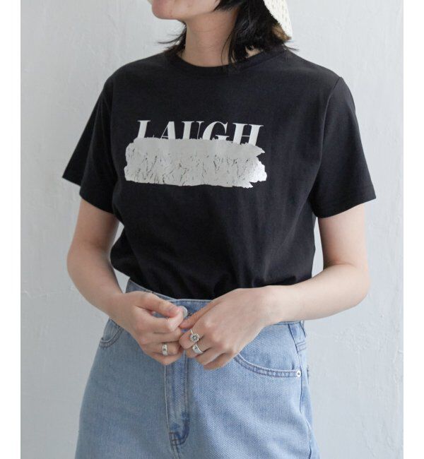 VENCE share style「ロゴ箔プリントコンパクトTシャツ」|Tシャツ・カットソー|