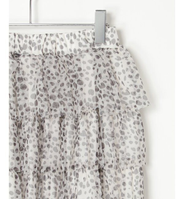 VENCE share style「ダルメシアン柄ティアードスカート」|スカート|