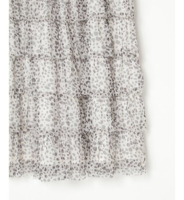 VENCE share style「ダルメシアン柄ティアードスカート」|スカート|