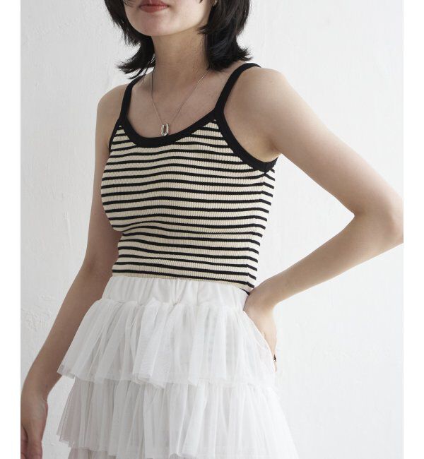 VENCE share style「ボーダー配色キャミソール」|タンクトップ|