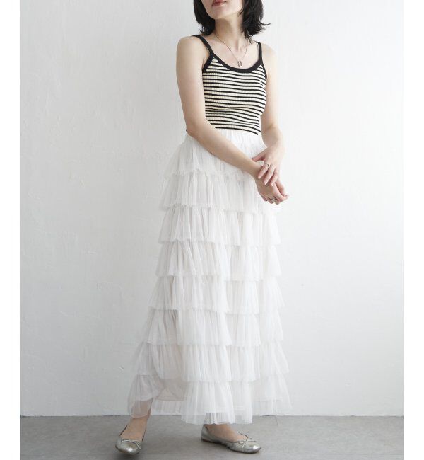 VENCE share style「ボーダー配色キャミソール」|タンクトップ|