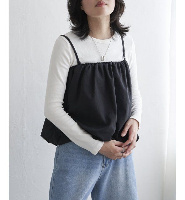 VENCE share style「ナイロンバルーン2WAY」|タンクトップ|ブラック
