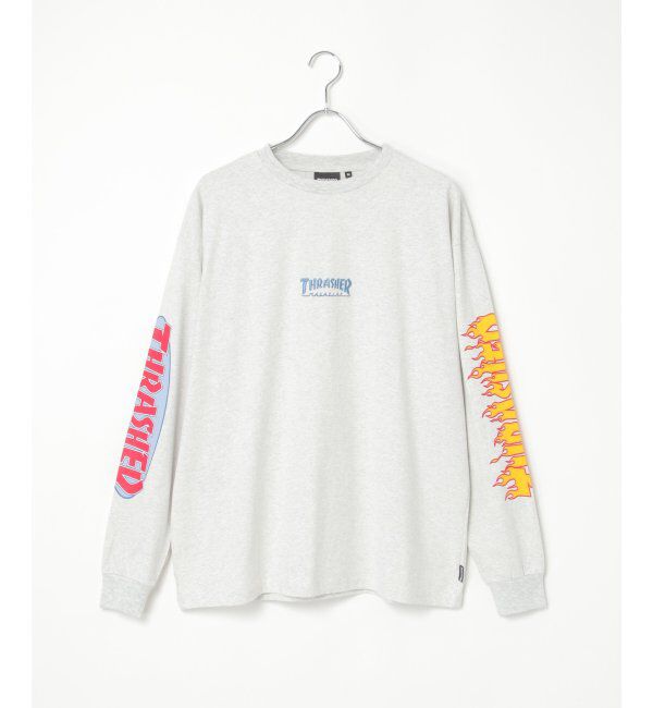 VENCE share style「THRASHER スラッシャー 袖プリントロンT」|Tシャツ・カットソー|