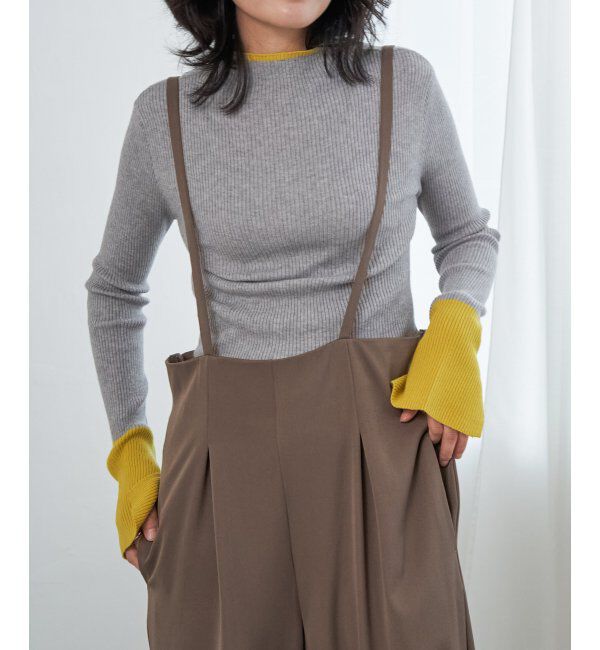 VENCE share style「配色スリット袖ハイネックニット」|タンクトップ|