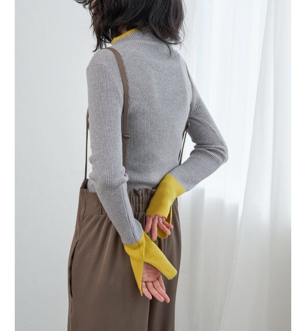 VENCE share style「配色スリット袖ハイネックニット」|タンクトップ|