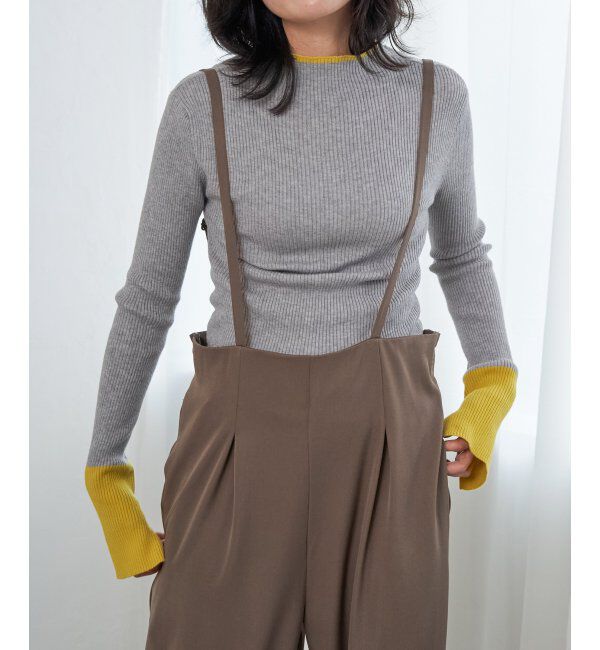 VENCE share style「配色スリット袖ハイネックニット」|タンクトップ|
