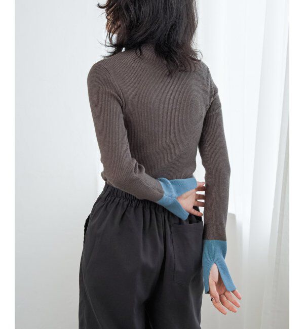 VENCE share style「配色スリット袖ハイネックニット」|タンクトップ|