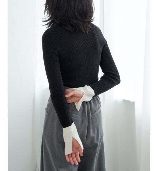 VENCE share style「配色スリット袖ハイネックニット」|タンクトップ|