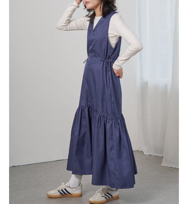 VENCE share style「ツイル切替ジャンスカ」|スカート|