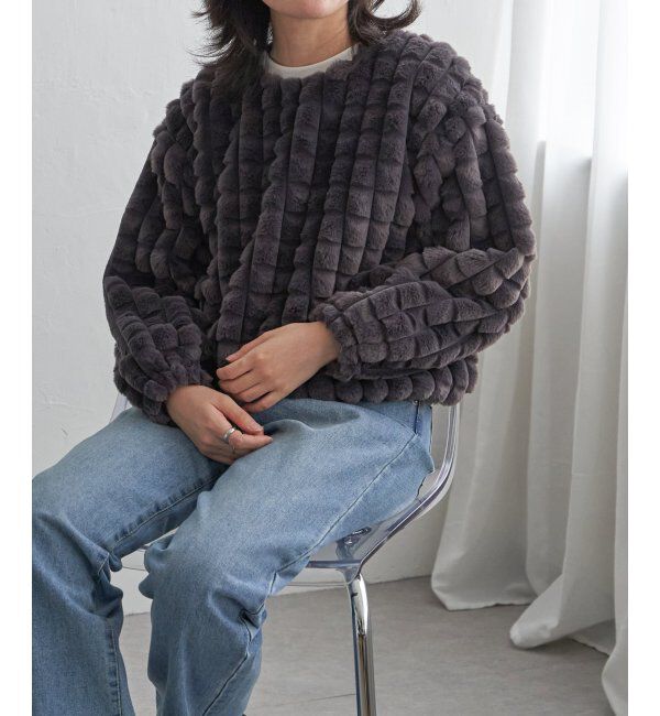 VENCE share style「フェイクファーポップコーンプルオーバー」|その他|