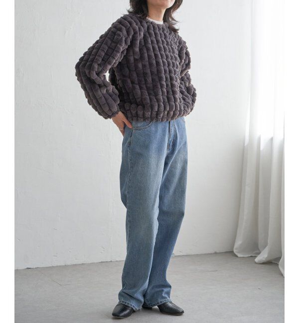 VENCE share style「フェイクファーポップコーンプルオーバー」|その他|