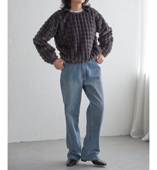 VENCE share style「フェイクファーポップコーンプルオーバー」|その他|