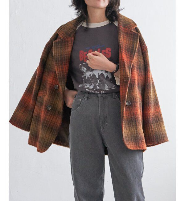 VENCE share style「チェックミドル丈ジャケット」|その他|