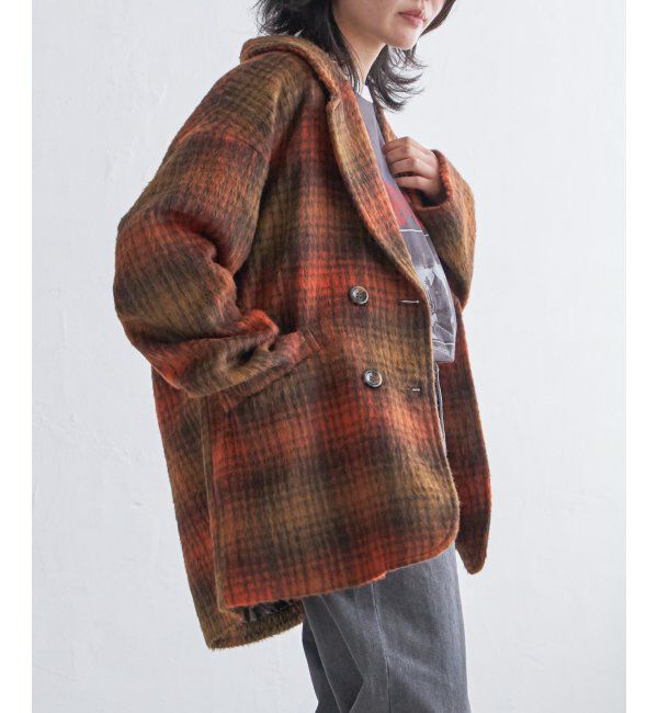 VENCE share style「チェックミドル丈ジャケット」|その他|