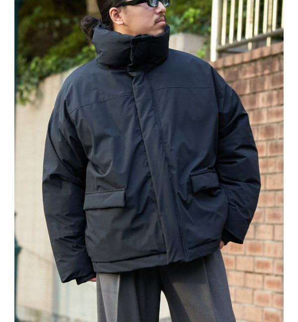 VENCE share style「ポリタスラン中わたハーフジャケット」|その他|ブラック