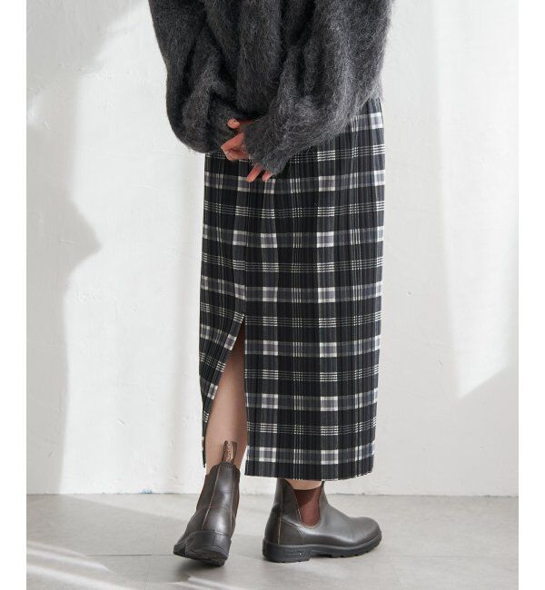 VENCE share style「セルフカット裏起毛プリーツスカート」|スカート|