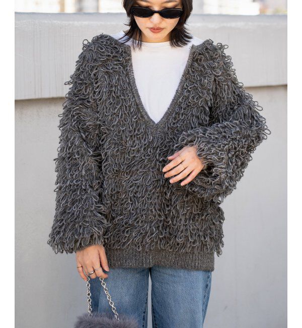 VENCE share style「前後2WAYループヤーンプルオーバー」|ニット・セーター|