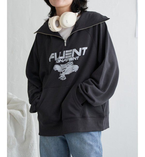 VENCE share style「イーグルハーフジップパーカー」|スウェット・ジャージ|チャコール