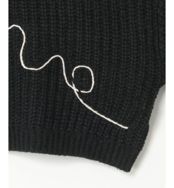 VENCE share style「ウールタッチ刺繍クリップドプルオーバー」|ニット・セーター|