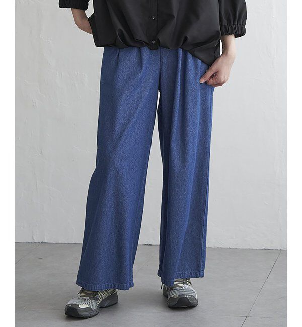 VENCE share style「6.5OZデニム2タックワイドパンツ」|デニム|