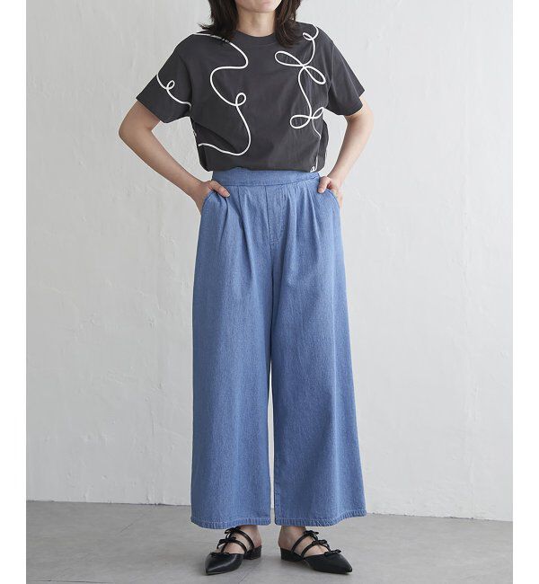VENCE share style「6.5OZデニム2タックワイドパンツ」|デニム|