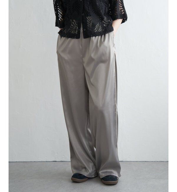 VENCE share style「サテンサイドラインパンツ」|デニム|