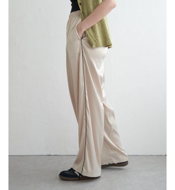 VENCE share style「サテンサイドラインパンツ」|デニム|