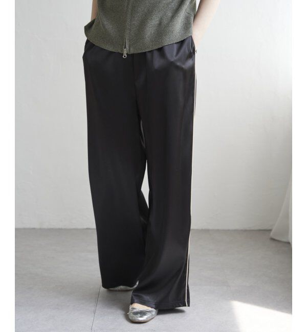 VENCE share style「サテンサイドラインパンツ」|デニム|