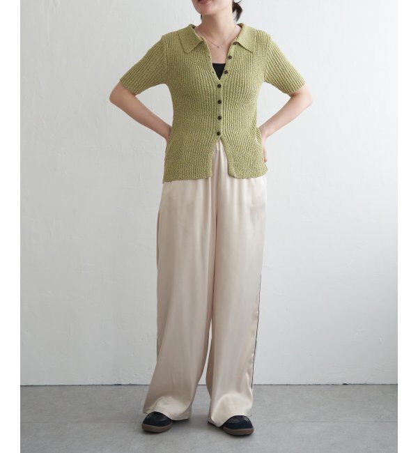 VENCE share style「サテンサイドラインパンツ」|デニム|