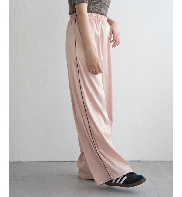 VENCE share style「サテンサイドラインパンツ」|デニム|