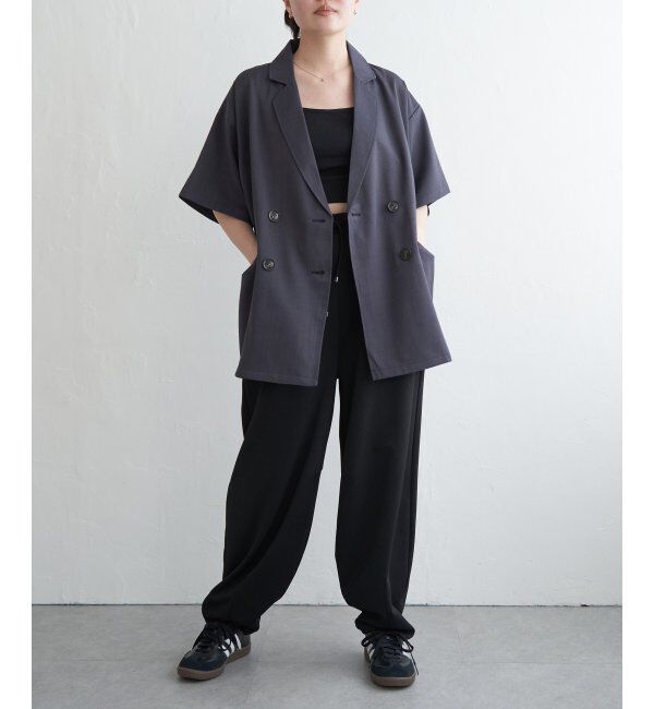 VENCE share style「ヘザーツイルハーフスリーブジャケット」|テーラードジャケット|