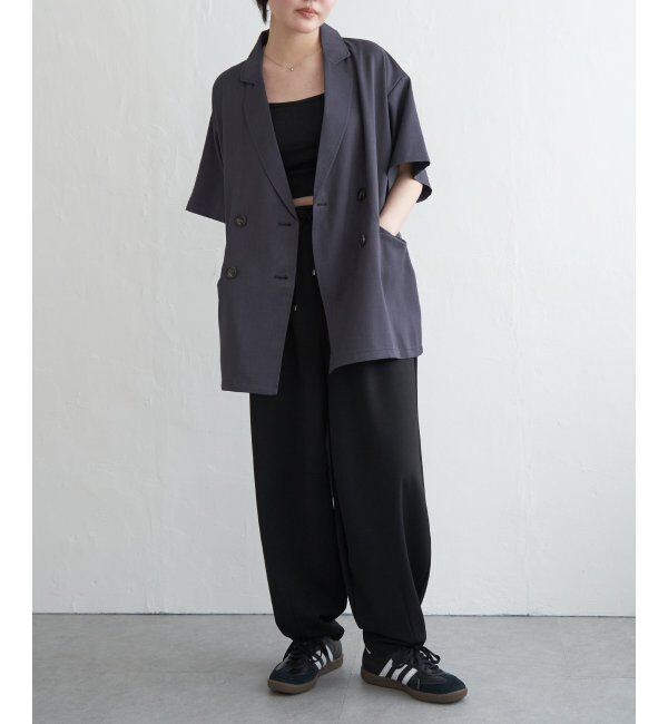 VENCE share style「ヘザーツイルハーフスリーブジャケット」|テーラードジャケット|