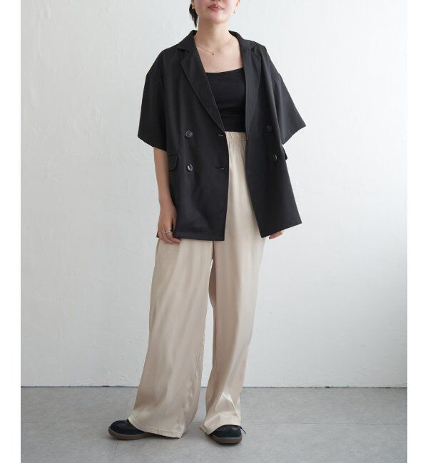 VENCE share style「ヘザーツイルハーフスリーブジャケット」|テーラードジャケット|