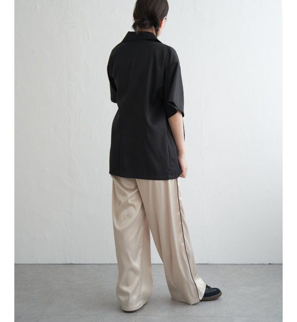 VENCE share style「ヘザーツイルハーフスリーブジャケット」|テーラードジャケット|