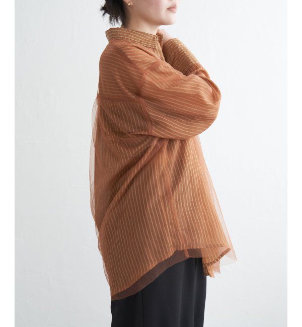 VENCE share style「シアーストライプチュールカブセシャツ」|シャツ・ブラウス|