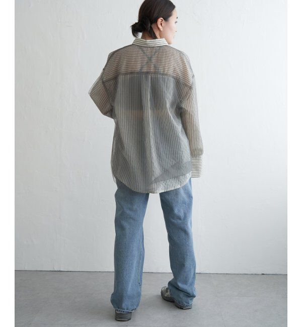 VENCE share style「シアーストライプチュールカブセシャツ」|シャツ・ブラウス|