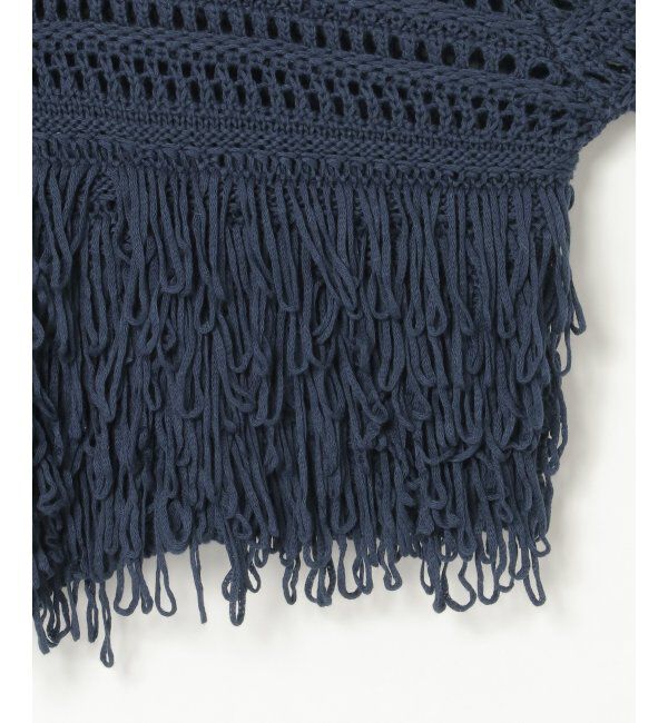 VENCE share style「メッシュフリンジカーディガン」|カーディガン|