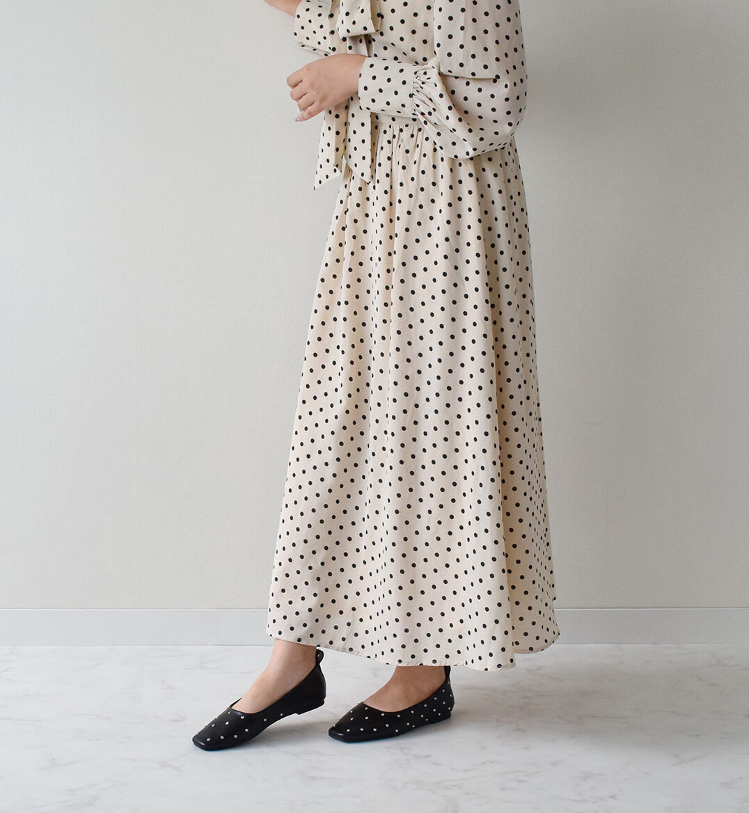 Bridget Birkin「【Bridget Birkin】ドットビジューフラットシューズ」|パンプス|