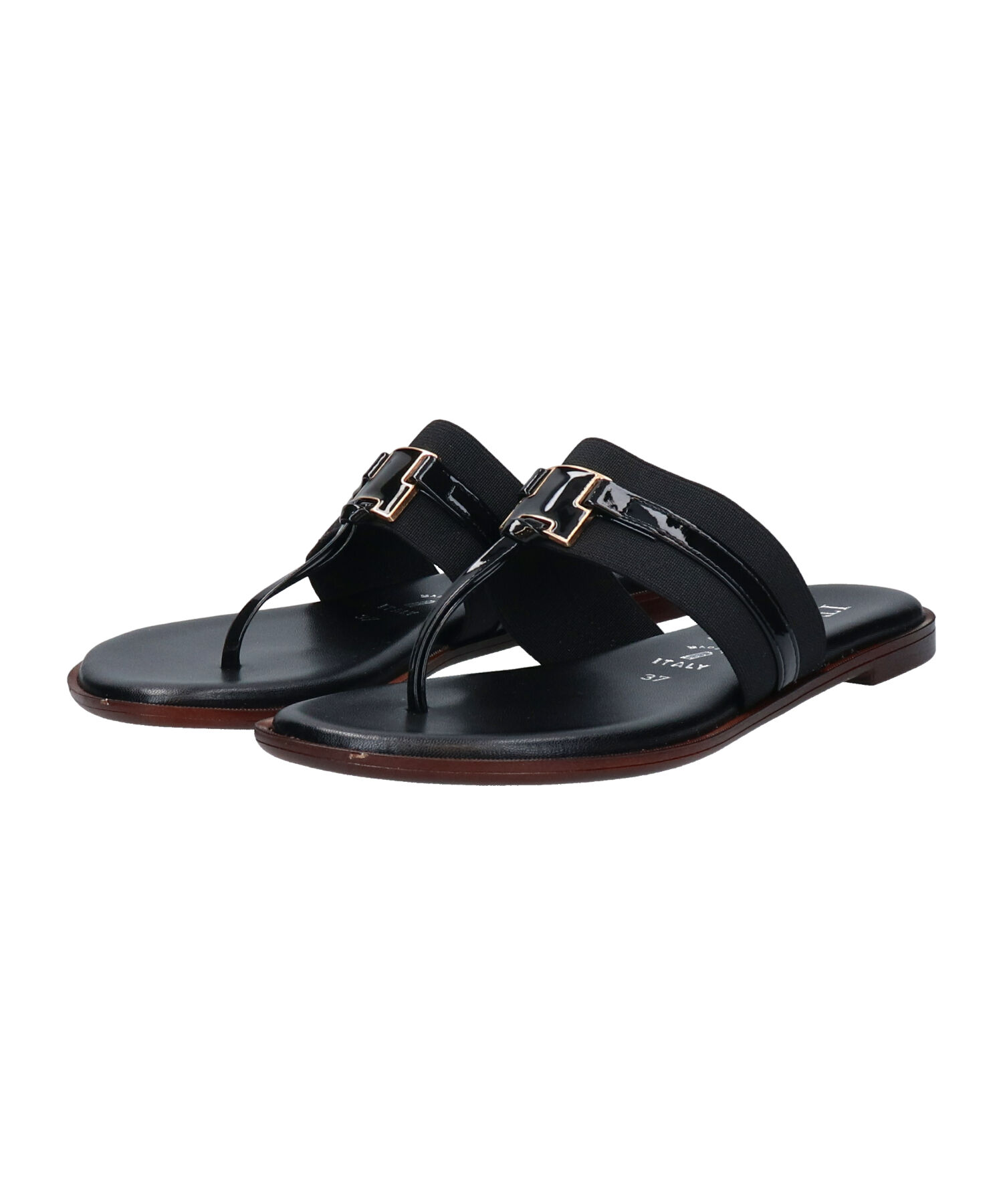 IMPORT SELECT「【ITALIAN SHOEMAKERS】スクエアメタルトングミュール(952320)」|サンダル|