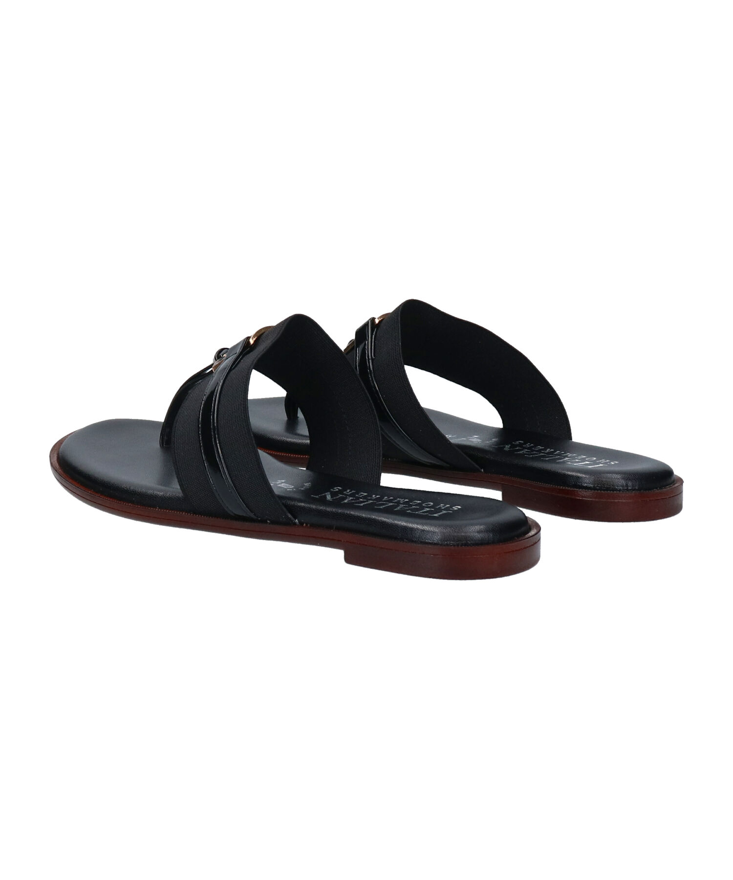 IMPORT SELECT「【ITALIAN SHOEMAKERS】スクエアメタルトングミュール(952320)」|サンダル|