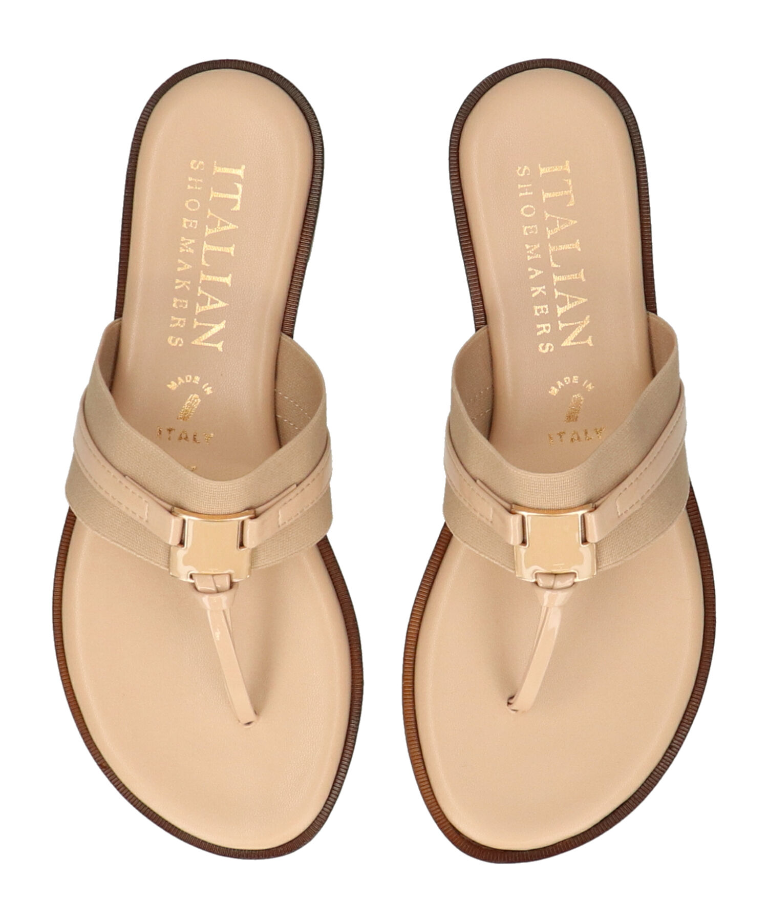 IMPORT SELECT「【ITALIAN SHOEMAKERS】スクエアメタルトングミュール(952320)」|サンダル|