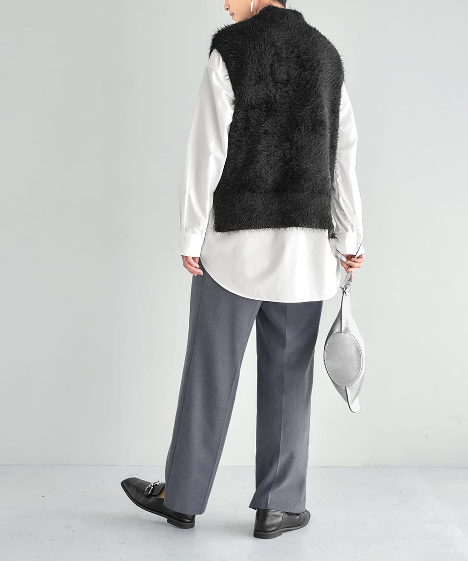 STYLE DELI「ふわふわシャギーハイネックベスト」|ニット・セーター|